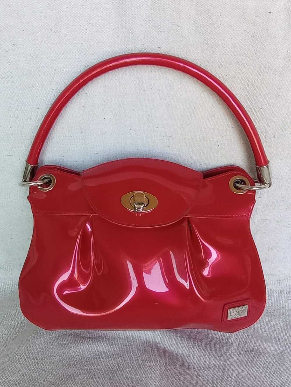 Beijo Luxe Red Patent Leather Handbag